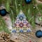 Wonderland Crafts Fair Isle Plaid Tree Ornament Bead Embroidery on Plastic Kit